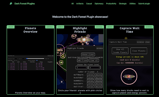 Dark Forest plugins created by the community.