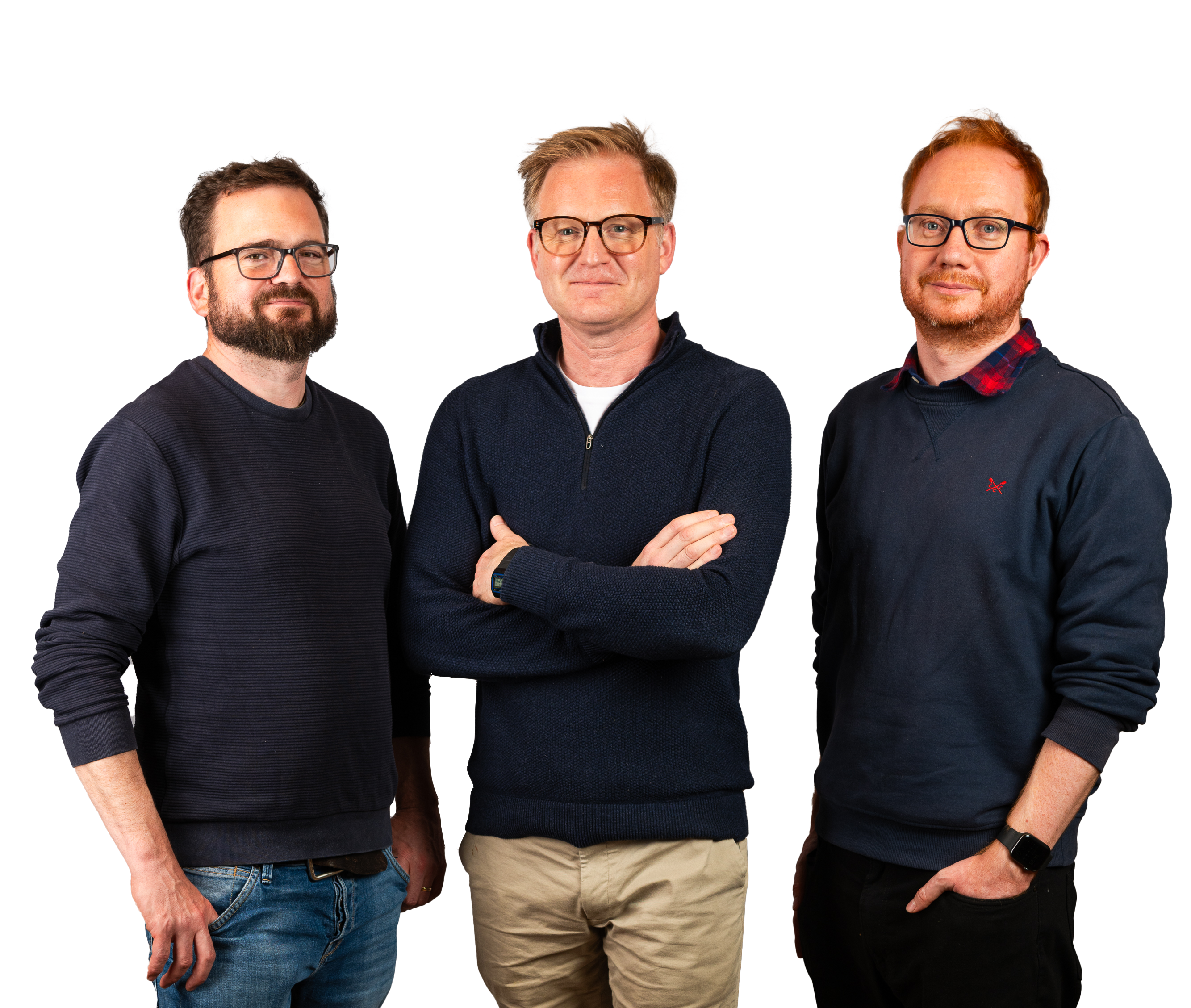 Left to right: Iain Gilfeather, CTO; David Amor, CEO; Luke Gibson, COO 